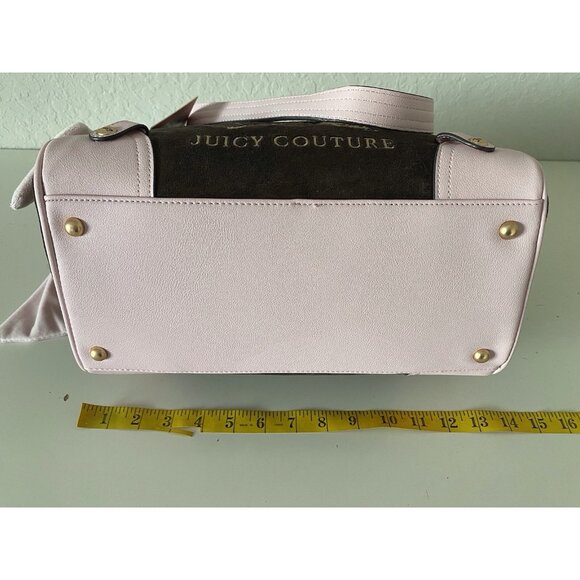 Juicy Couture Classic Juicy Lover Daydreamer Tote Bag Chocolate Pink Velour NEW - Picture 14 of 16